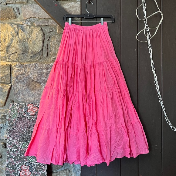 Spell Dresses & Skirts - Spell Pink Tiered Maxi Skirt XS